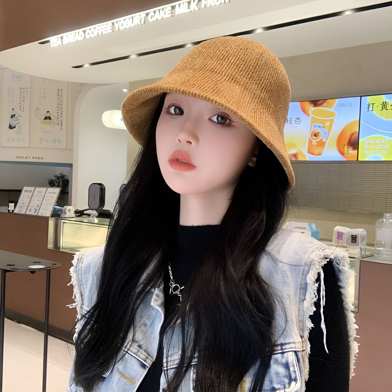 Mũ Nón Len Bucket Phong Cách Ulzzang ML008 Cao Cấp