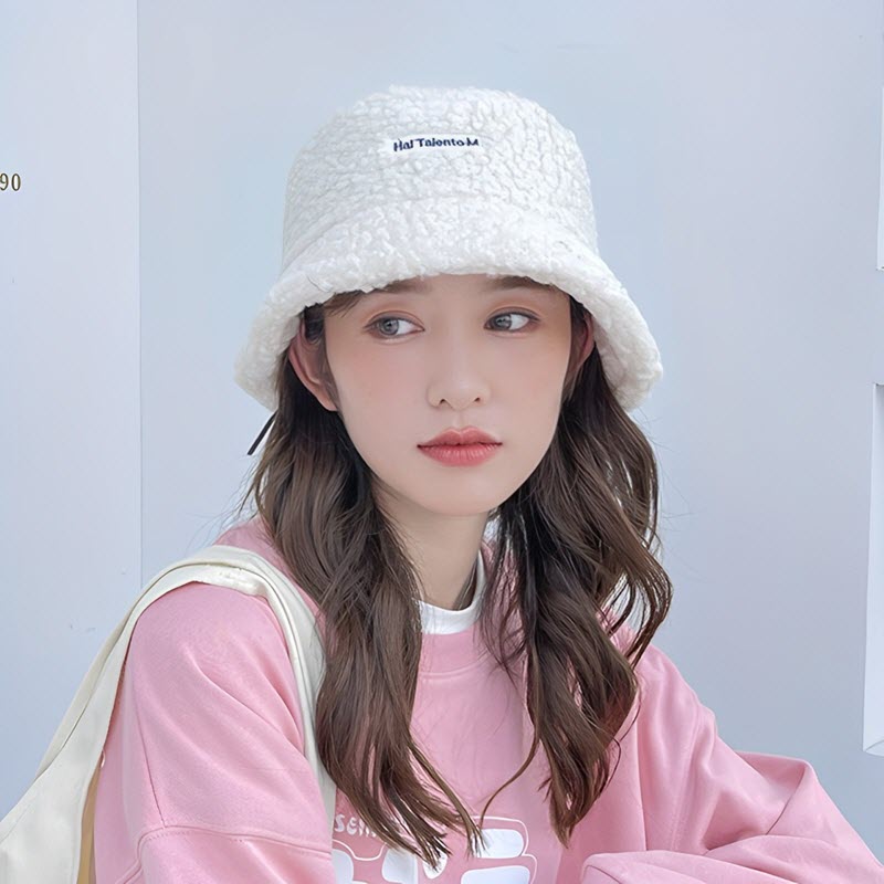 Mũ Nón Len Nữ Bucket Lông Cừu Ulzzang ML001 Cao Cấp